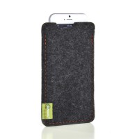 Almwild iPhone SE/8/7/6 -Hülle Dezenzi in Schiefergrau, Filz