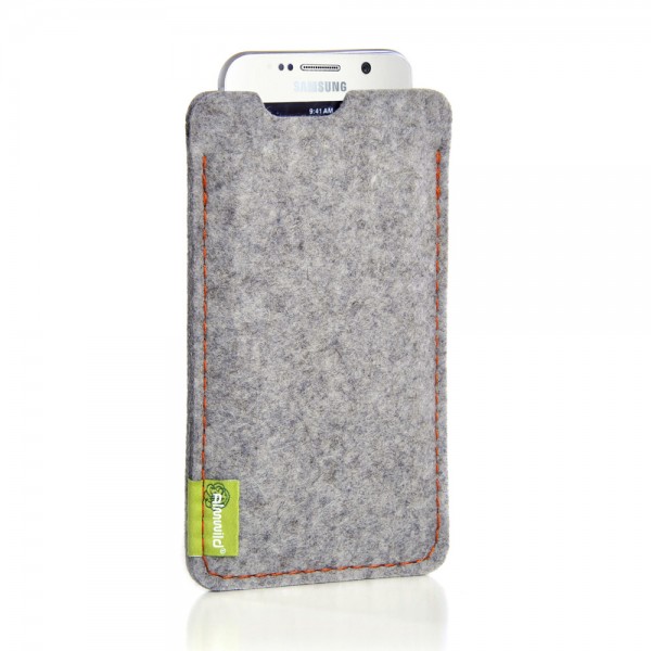 Almwild Galaxy S7 Edge - Sleeve Dezenzi, (S-S7E),Alpsteingrau,Filz