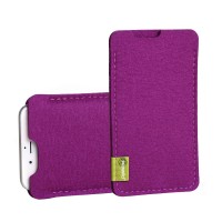 Almwild iPhone 12/12 Pro - Hülle BREIT Dezenzi, Flieder, Filz für iPhone+Backcase