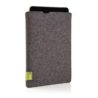 Almwild iPad Mini / Dezenzi - Sleeve in Schiefergrau aus 100%-Merino-Wollfilz